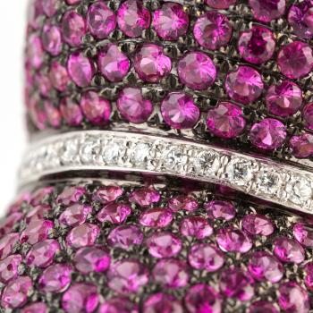 Preview: Damenring (750er Gold) mit 4.50ct Rubine und 2.00ct Brillanten