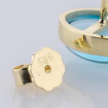 10.0 ct Topaz Earrings in 14K Yellow Gold