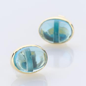 10.0 ct Topaz Earrings in 14K Yellow Gold