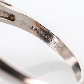 Art Deco Damenring Platin mit 1.20ct Brillanten