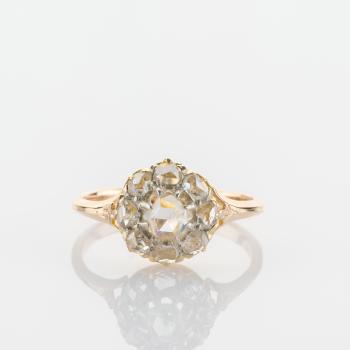 Ring in 585er Gold mit 0.40 ct Diamantrosen