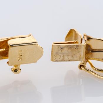 Preview: Vintage 14K Yellow Gold Bangle with Opals