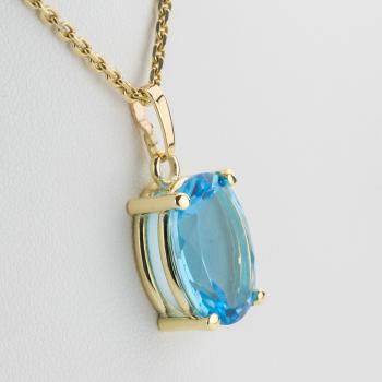 Preview: Anhänger aus 585er Gelbgold mit 8,05 ct Topas