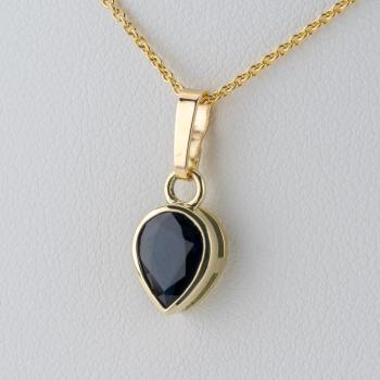 Anhänger aus 585er Gelbgold mit 1,59 ct Saphir