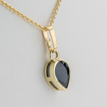 Preview: Anhänger aus 585er Gelbgold mit 1,59 ct Saphir