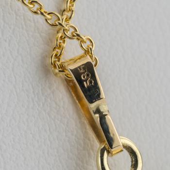 Preview: Anhänger aus 585er Gelbgold mit 1,59 ct Saphir