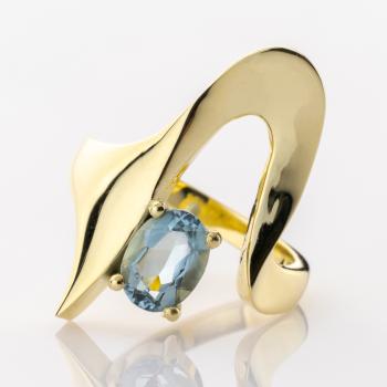 Ring aus 585er Gold mit 1.17ct Aquamarin