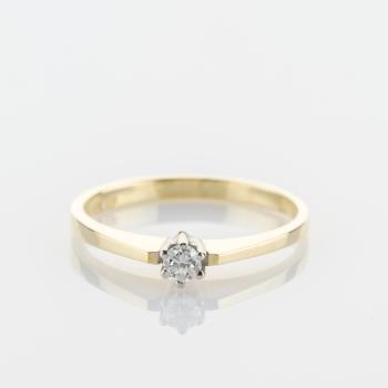 Ring in 585er Gold mit 0.10 ct Brillant