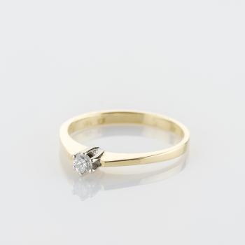 Preview: Ring in 585er Gold mit 0.10 ct Brillant
