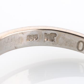 Ladies ring (14k gold) with a 0.90ct diamond