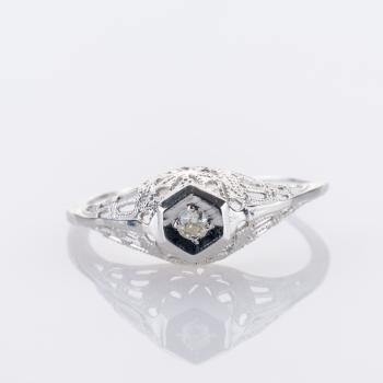 0.05ct Diamond Ring in 14K White Gold