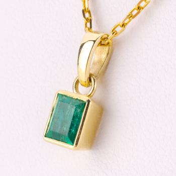 Preview: Anhänger 585er Gold mit 1.10ct Smaragd