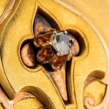 Antiker Anhänger (14k Gold) mit Diamant