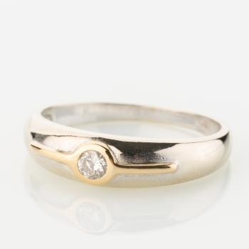 Preview: Vintage Damenring (585er Gold) mit Brillant