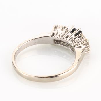 Preview: Damenring (585er Gold) mit Saphir und Brillanten