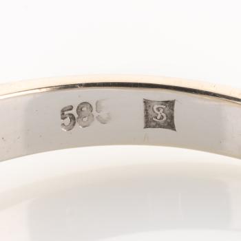 Damenring 585er Gold mit 0.25ct Brillant und Perlen