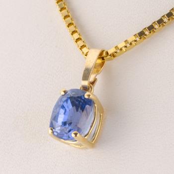 Anhänger 750er Gold mit einem 3.14ct Saphir