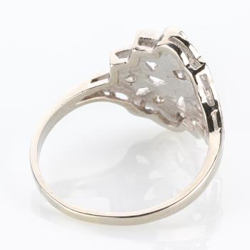 Preview: Art Deco Damenring 585er Gold mit 0.40ct Diamanten