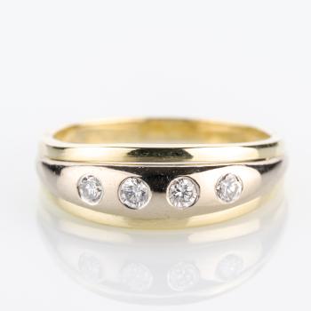 Ladies ring 14k gold with 0.22ct diamonds
