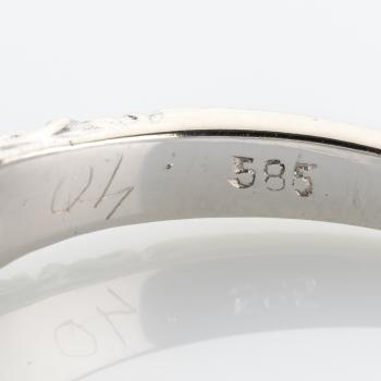 Retro Ring 585er Gold mit 0.40ct Smaragden und 0.40ct Brillanten