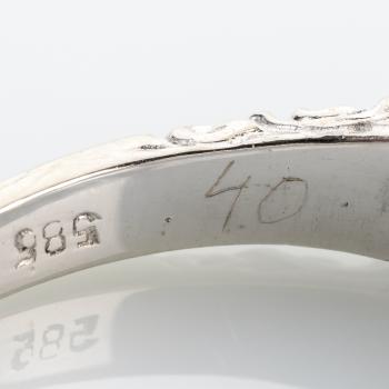 Retro Ring 585er Gold mit 0.40ct Smaragden und 0.40ct Brillanten