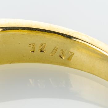 Vintage Ring (585er Gold) mit Saphiren und Brillanten