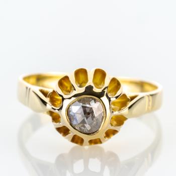 Retro Damenring (585er Gold) mit Diamant