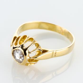 Retro Damenring (585er Gold) mit Diamant