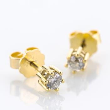 Earstuds 14k gold with 0.36ct diamonds