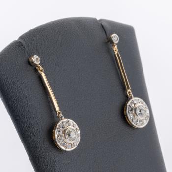 Preview: Diamond Earrings in 14K Yellow Gold
