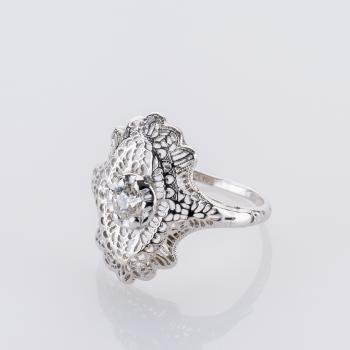 Preview: 0.30ct Art Déco Diamond Ring in 14K White Gold