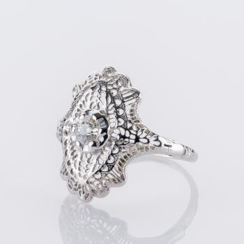 Preview: 0.30ct Art Déco Diamond Ring in 14K White Gold