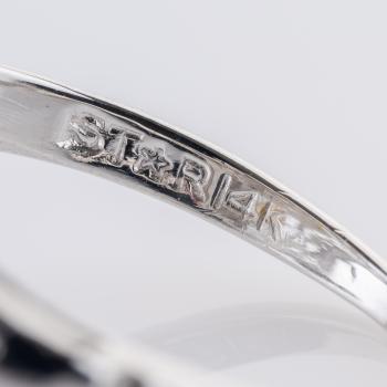 0.30ct Art Déco Diamond Ring in 14K White Gold