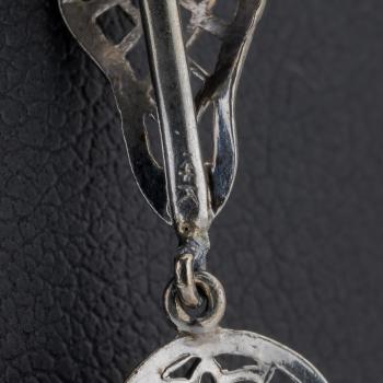 Preview: Anhänger aus 585er Weißgold mit Diamant und Camphor Glass