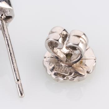 Earrings 14k gold with 0.40ct sapphires and 0.86ct diamonds