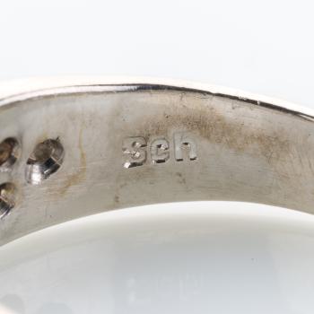 Vintage Ring aus 750er Gold mit 0.50ct Saphir und 0.28ct Diamanten