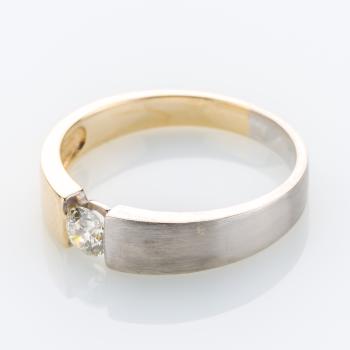 14k gold ring with a diamond
