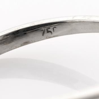 Preview: Vintage Ring aus 750er Weißgold mit 0.74ct Saphir und 0.86ct Brillanten