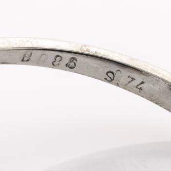 Vintage Ring aus 750er Weißgold mit 0.74ct Saphir und 0.86ct Brillanten