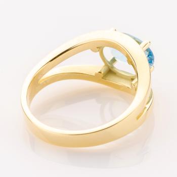 Preview: Ring aus 585er Gold mit 1.41ct Aquamarin
