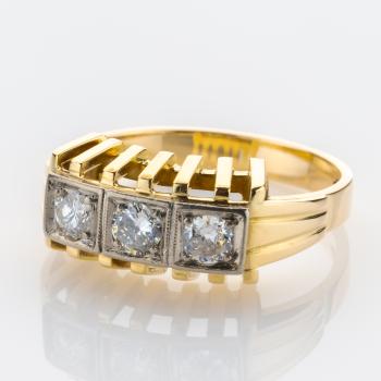 Preview: Vintage Ring aus 585er Gold mit 0.45ct Brillanten