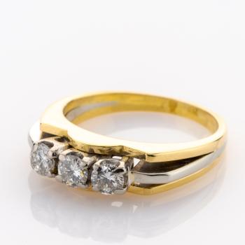 Vintage Ring aus 750er Gold mit 0.48ct Brillanten