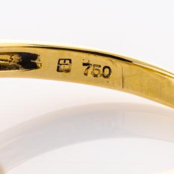 Ring aus 750er Gold mit Perle und 0.10ct Brillanten