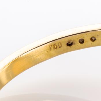 Ring 750er Gold mit Opal und 0.50ct Brillanten