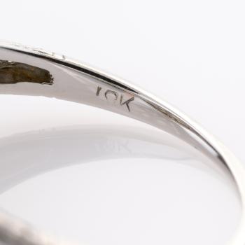 Art Deco Ring aus 750er Weißgold mit 0.10ct Brillant