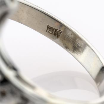 Art Deco Ring aus 750er Weißgold mit 0.20ct Brillanten