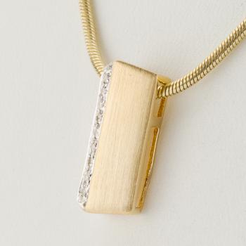 Preview: Moderner Anhänger aus 585er Gold mit 0.09ct Brillanten