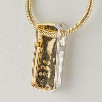 Preview: Moderner Anhänger aus 585er Gold mit 0.09ct Brillanten