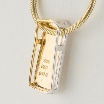 Preview: Moderner Anhänger aus 585er Gold mit 0.09ct Brillanten