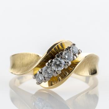 Vintage Ring aus 585er Gold mit 0.25ct Brillanten